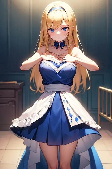 Content:
Alice from Alice in Wonderland is cramped in a small room, simulating her dramatic growth. Her hands are pushing against the walls, and her head is tilted because it is pressed against the ceiling. Her growth has dramatically changed her assets, m...