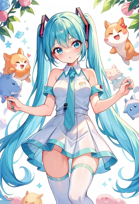 masterquality,hatsune miku,1girl,,poor tits,,nursery uniform nsfw,nudesmock