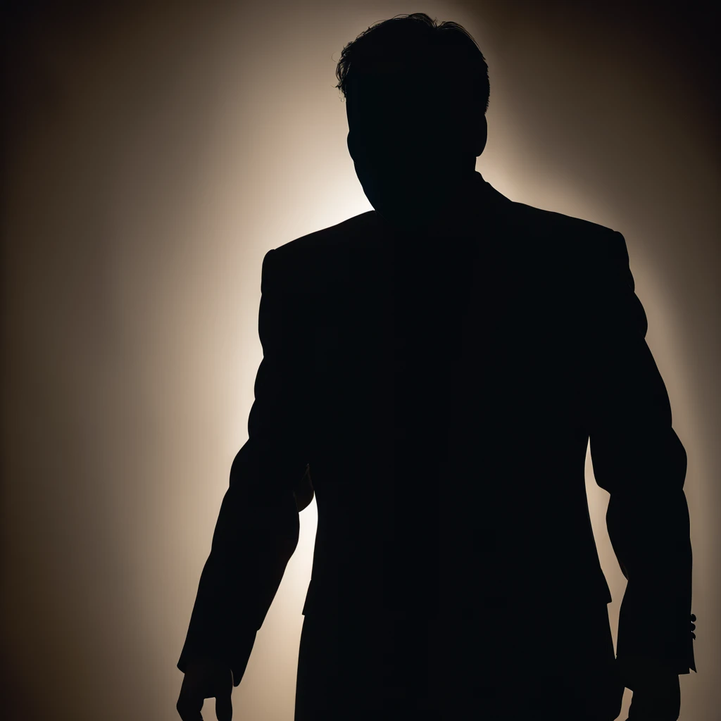 a silhouette of a mysterious man is masked amidst the shadows