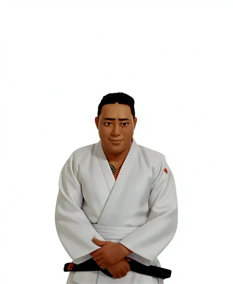 arafed man in a white kimono posing for a picture, orange give, wearing a white gi, Riichi Ueshiba, Ronaldo Nazario, kimura, Kenji Tsuruta, Shinji Kimura, Daigo Ikeno, Ronaldo Nazario Phenomenon, Shikanosuke Yagaki, Katayama Bokuyo