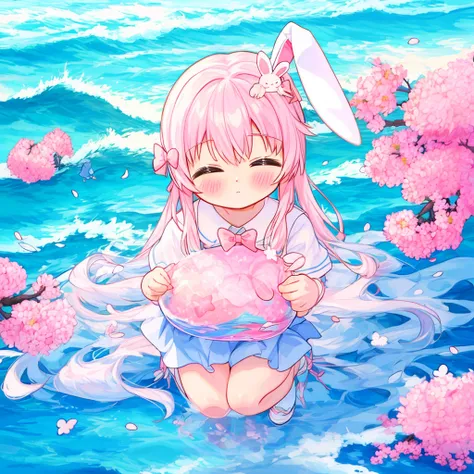 ☆、🎀、💛💛、☆☆、🐇、🌸、☆、🌊、