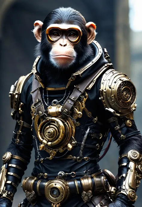 Steampunk/Grimdark cyborg monkey assassin