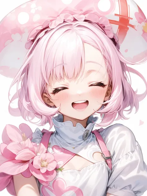 First Job, Better Quality, 1. garota Laughter, Pink and white hair, Milky hair, Little , Little, Laughter (Solo Girl)、Close your eyes and laugh、whole body、