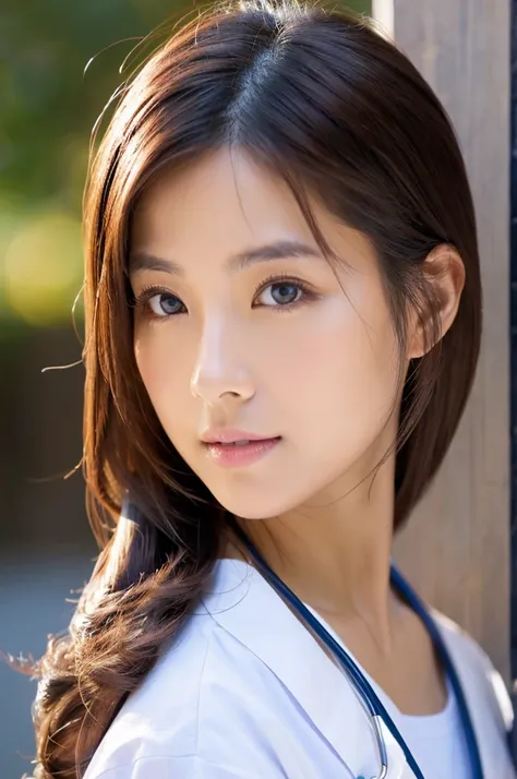 ((Highest quality)), ((masterpiece)), (detailed),Perfect Face,Japanese,Female doctor,White