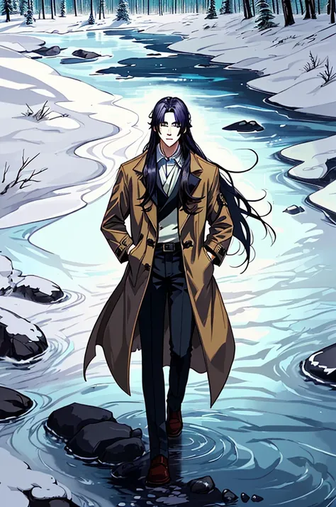 Long Hair、male、coat、wilderness、