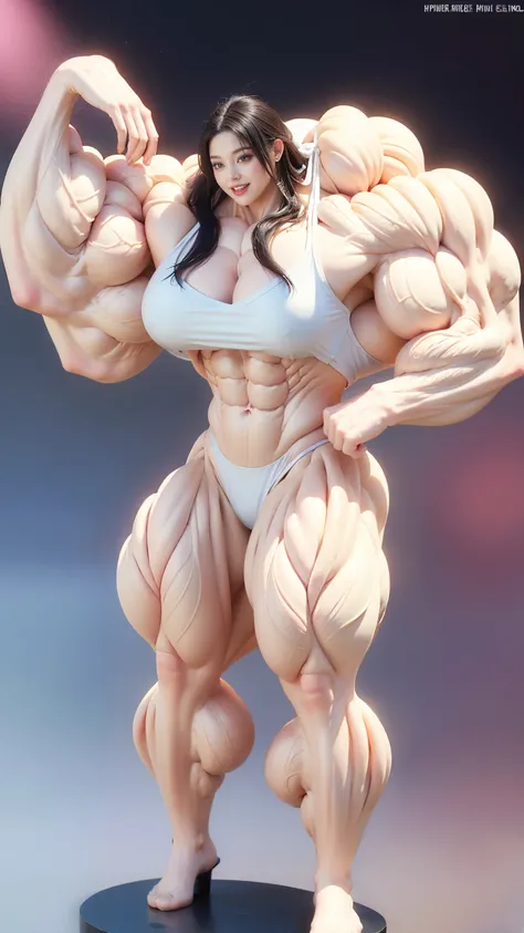 Highest quality、High resolution、Very detailed、Bright lighting、One girl、Full body photo、Black Hair、smile、(((Big Tits)))、bikini、(((muscular)))、(((Hyper huge Muscle)))、(((Incredibly large muscles)))、huge、(((Huge body)))、Long legs、very thick paws