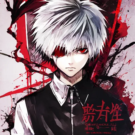 ```
ken kaneki, Tokyo Ghoul, Gray Hair, Black clothes, Eye patch, Half Ghoul, Serious expression, Red Eye, Kagune&#39;s Tentacles, Detailed face, high quality、Uplifting、Acrobatic movements、Wind-like sensation、1 person

```