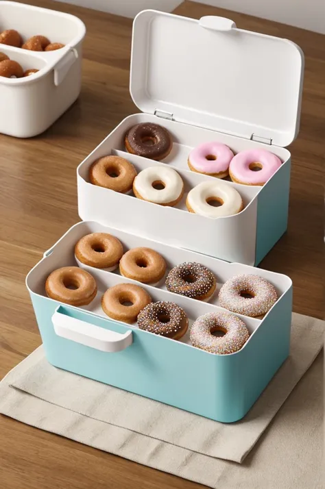 Simple mini donut storage plan less than three spaces