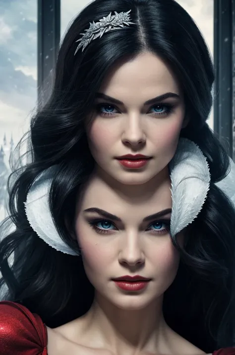 ((best quality)), ((masterpiece)), (detailed), perfect face snow white as a marvel super hero, 
fighting to villain
