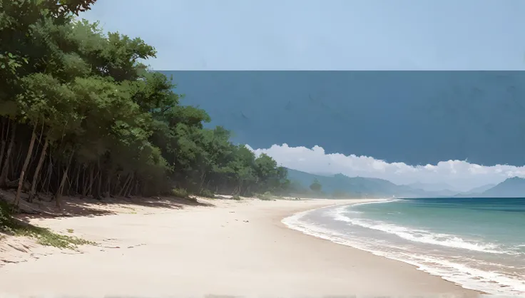 Deserted beach, High detail, Sharpness, Clear vision