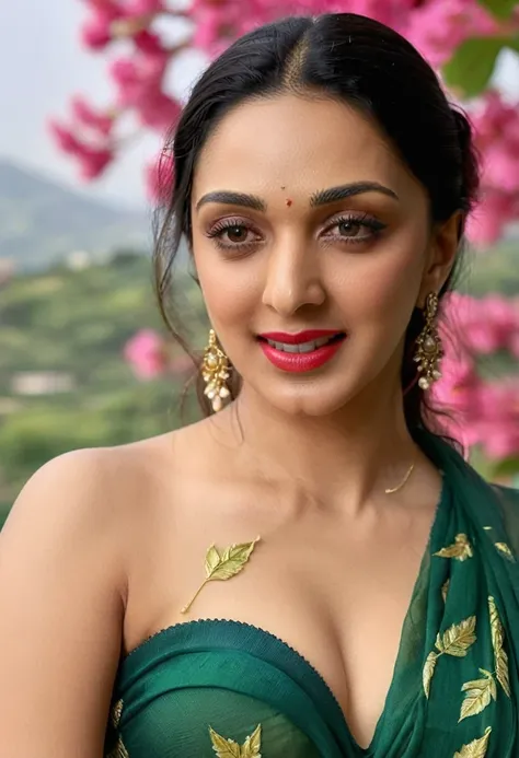 kiara advani visible nipples ((best quality, 4k, 8k, high definition, masterpiece: 1.2), wearing saree, no blouse, nipple visibl...