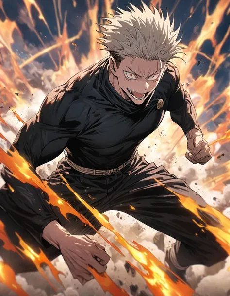 Jujutsu kaisen,anime,amazing, masterpiece,full colors,badass,gojo