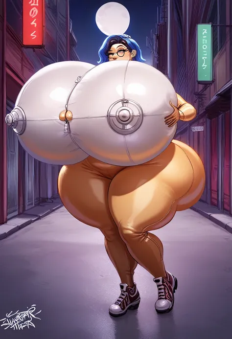 score_9, score_8_up, score_7_up, score_6_up, score_5_up, score_4_up, new york, alleyway background, night sky, moon, by sligarthetiger,
BREAK
huge overfilled round breast_implants like a blimp large pumpin herself up huge overfilled round breast_implant ar...