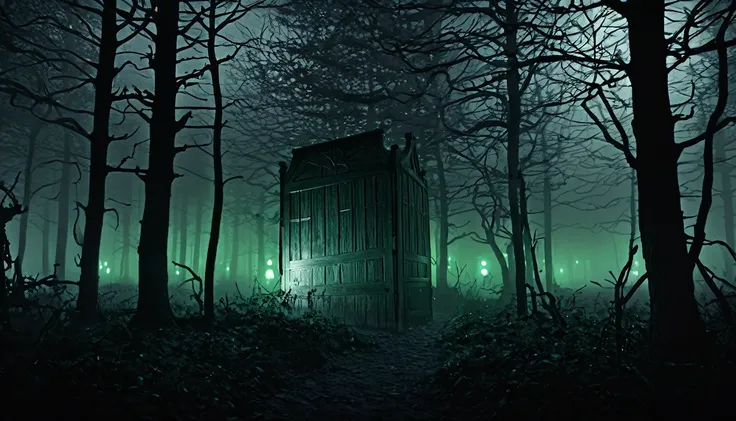 To create a horror podcast channel banner with the name "Darkness Diaries" in 2560 × 1440 pixels, here are some detailed image prompts:Background Atmosphere: Set the scene with a misty forest at night, shrouded in shadows and a faint glow of moonlight filt...