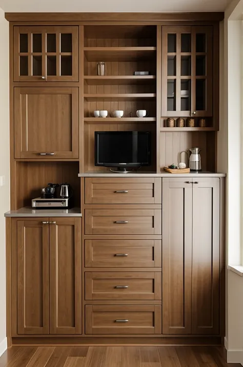 Built-in wardrobe with coffee bar