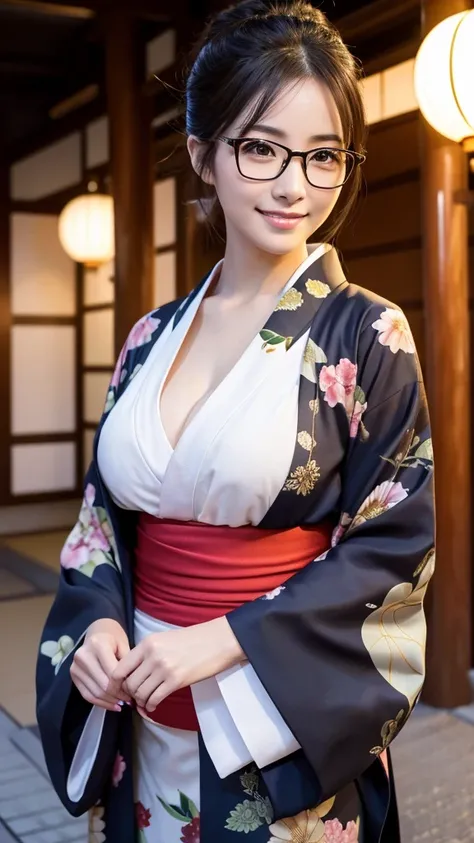 (Super beautiful woman in kimono)、((highest quality、8K masterpiece:1.3))、sharp focus:1.2、(super beautiful face:1.0)、(shiny skin:1.0)、realistic pictures、black hair、video lighting、High resolution eyes and face、video lighting、japanese actress、from the front、b...