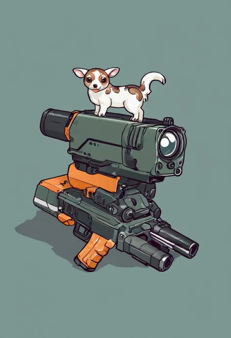 masterpiece,best quality,Extremely detailed,icon,Combined Animals造型，长颈鹿泡泡gun，玩具gun，gun（cute）（Combined Animals），（Left view）（Solid color background）