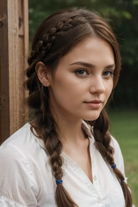 brown-hair, braid, best quality, 16K, 1080P, HD, 8K, High quality, high details, high details, High quality, uhd, head of&#39;Polish work, beautiful 23 year old girl sitting on the yacht 4k, 8K, ultra haute résolution, photo brute en hdr, sharpness, textur...