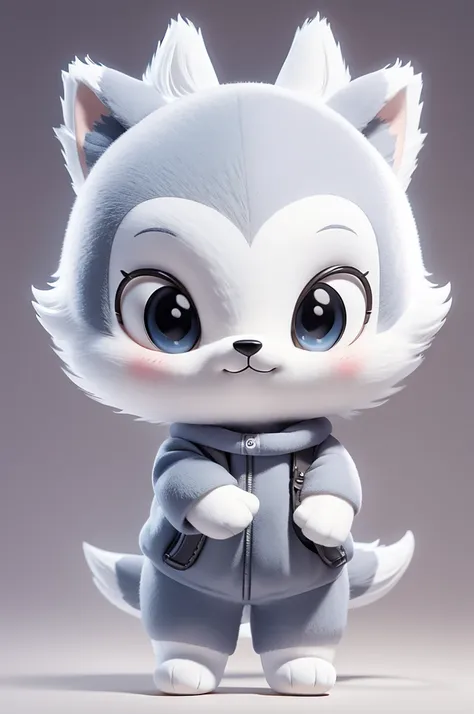 silver fox stuffed toy、ultra hi resolution picture、8k、