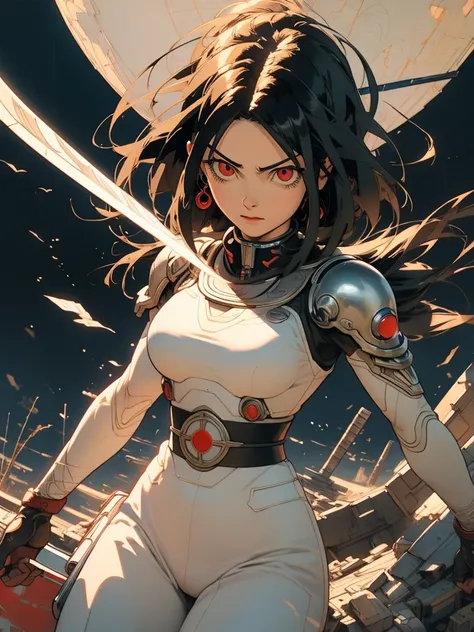 Battle angel alita draw by ukiyo-e artist