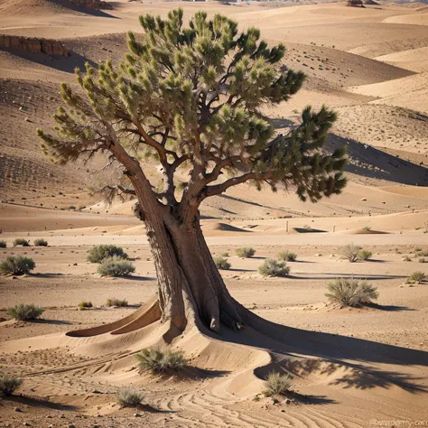 Draw a tree in the desert 