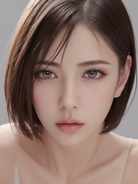 (Representative works:1.3)、(8K、Realistic、RAW Photos、Best image quality:1.4)、超High resolution、Ultra-realistic、High resolution、(30 year old mature woman)、Small face、Beautiful Face、(Realistic Face)、 makeup、Natural Makeup、light makeup、 (Dark brown、short hair:1...