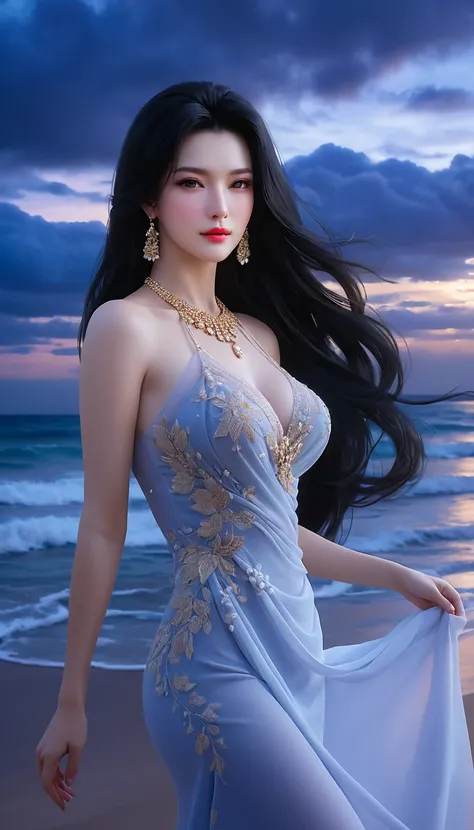 4K resolution,8K resolution,beautiful,Highest quality,Absolutely wonderful,Very detailed,Ultra-high resolution,masterpiece,(Realistic:1.5),(Realistic:1.5),Increased depth of field,Cinematic Light,
One elegant mature woman,
Long black hair,(精巧なディテールのbeautif...