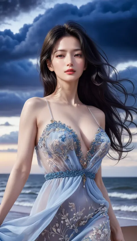 4K resolution,8K resolution,beautiful,Highest quality,Absolutely wonderful,Very detailed,Ultra-high resolution,masterpiece,(Realistic:1.5),(Realistic:1.5),Increased depth of field,Cinematic Light,
One elegant mature woman,
Long black hair,(精巧なディテールのbeautif...