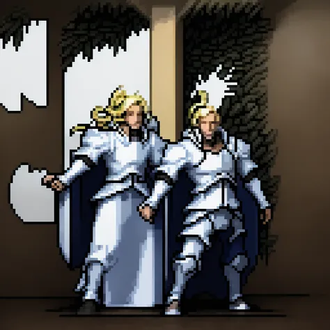 man long blonde hair blue eyes white skin knight outfit