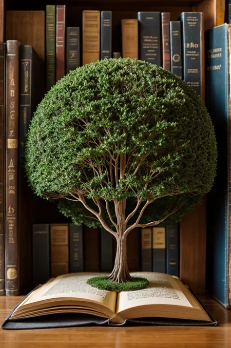 Books in the shape of a tree