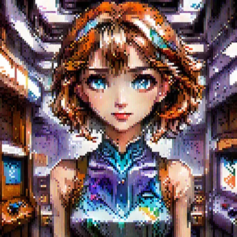 pixel art, retro game cover art, full body portrait, symmetrical shoulders, symmetrical face, beautiful, elegant, volumetric lig...