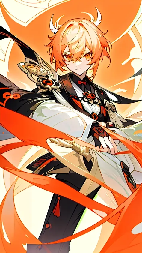 an image of a character from the game genshin rise, genshin impact keqing, genshin impact zhongli, genshin impact character, Artwork detailed by Onmyoji, guilty gear art style, male anime character, shigenori soejima illustration, anime key art, Detailed a...