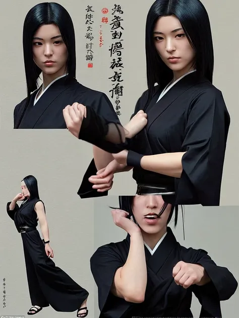 Izumi Uchiha, At 20 years old, displays an elegance and strength characteristic of the Uchiha clan. Ela tem longos cabelos negros, that fall gently to the middle of the back, usually loose, but occasionally tied in a ponytail for missions. His eyes are a d...