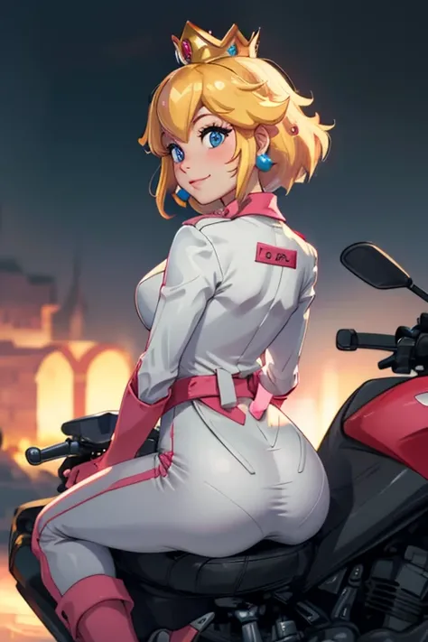 masterpiece, high quality, extremely detailed, 1girl, solo, ambient soft lighting, perfect lighting, princess_peach_mariokart_ou...