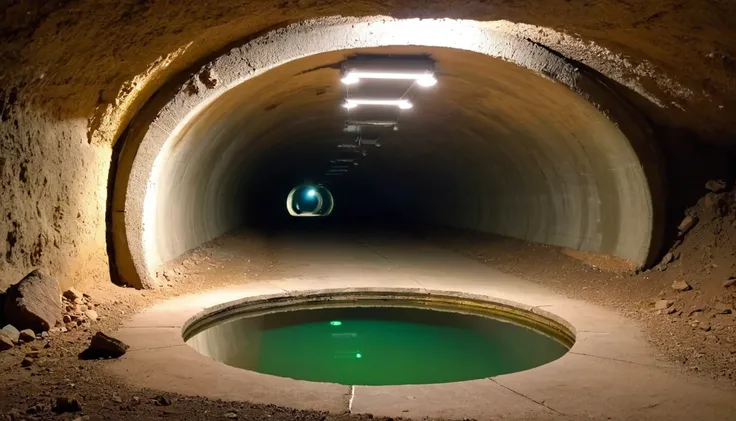 Underground bomb shelters，Hidden underground military research base，deep into the earth&#39;s crust，Ant nest structure，Links，Sectional view of the underground scientific research institute，Consists of multiple tunnels and rooms，The main part consists of th...