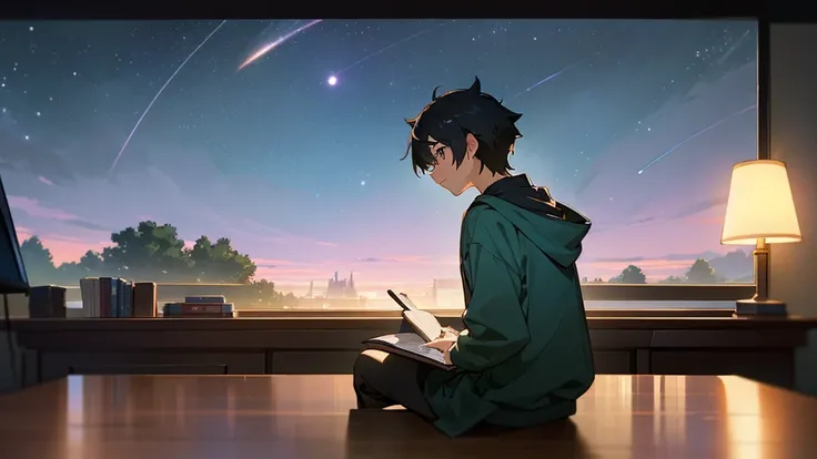 hyper HD，8k，kosmos，the night，extreme light，Makoto Shinkais concept art，Tumbler，magic realism，Beautiful anime scenes，Cosmos Sky。 by makoto shinkai, ( ( By Shinkai Makoto ) ), Anime Background Art, anime backgrounds, style of makoto shinkai, anime movie back...