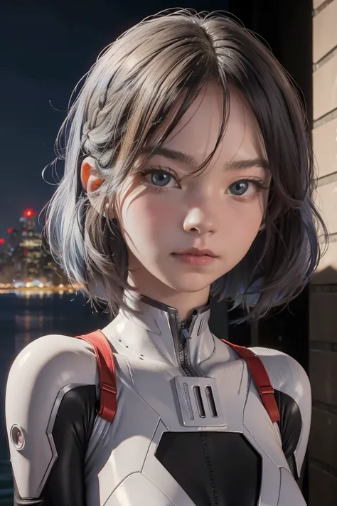 reiayanami, rei ayanami, blue hair, long hair, (red eyes:1.5),
BREAK bodysuit, headgear, plugsuit, white bodysuit,
BREAK outdoors, city,
BREAK looking at viewer, 
BREAK (masterpiece:1.2), best quality, high resolution, unity 8k wallpaper, (illustration:0.8...