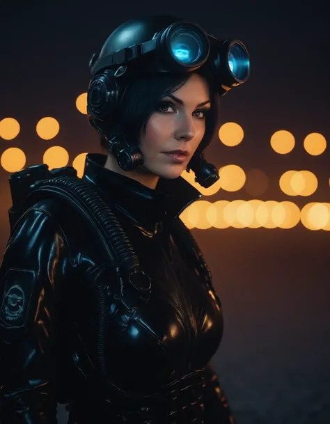 cinematic photo portrait of (((ohwx woman))) by greg rutkowski, she is about 30 years female wearing black tactical gear of the galactic triun Digital Art. In style anime trending on artstation deviantart pinterest detailed realistic high resolution hd 8k ...