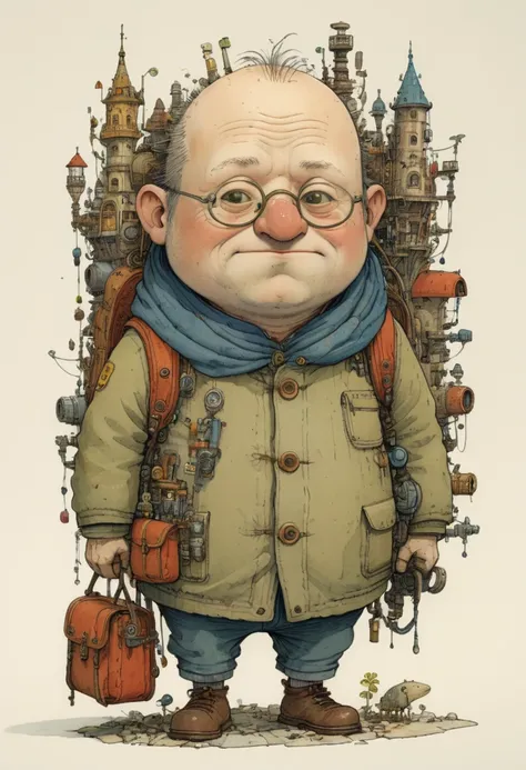 One character,simple, inspired by Mattias Adolfsson, Highest quality, masterpiece, 8K