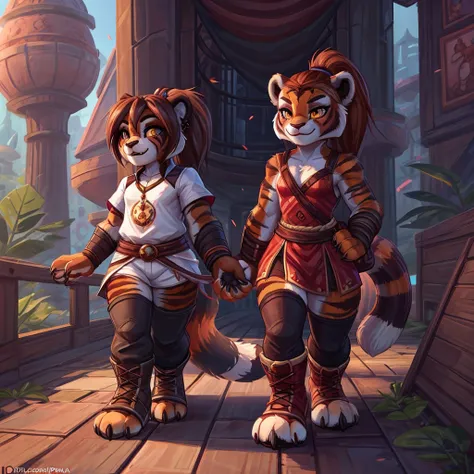 (4fingers), small_round_ears, small_panda_ears, pandaren, world_of_warcraft, furry, anthropomorphic, fluffy_tail, foxtail, cfema...