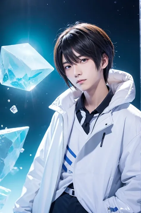 Ice-type male anime character