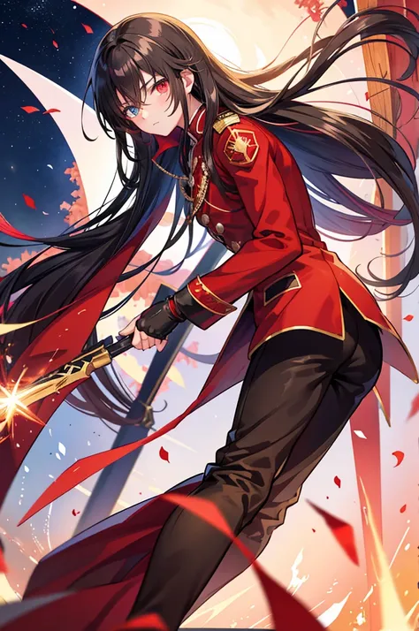 anime boy in a red suit pointing at the camera, anime cover, anime style like fate/stay night, hijikata toushirou, by Jin Homura, handsome anime pose, yandere, yandere. tall, anime visual of a cute girl, inspired by Munakata Shikō, anime moe artstyle, blac...