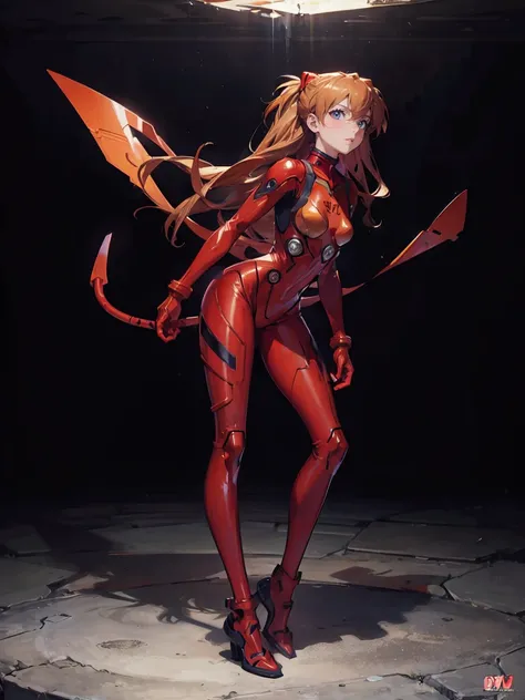 Asuka Langley, Red transparent plug suit, masterpiece, Highest quality, 8K, , masterpiece, Very detailed, 8K