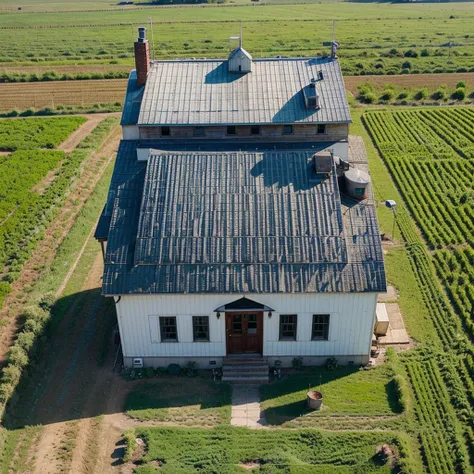 CUTE FARM HOUSE WITH CUTE FARMER WITH LABEL 08 ON IT