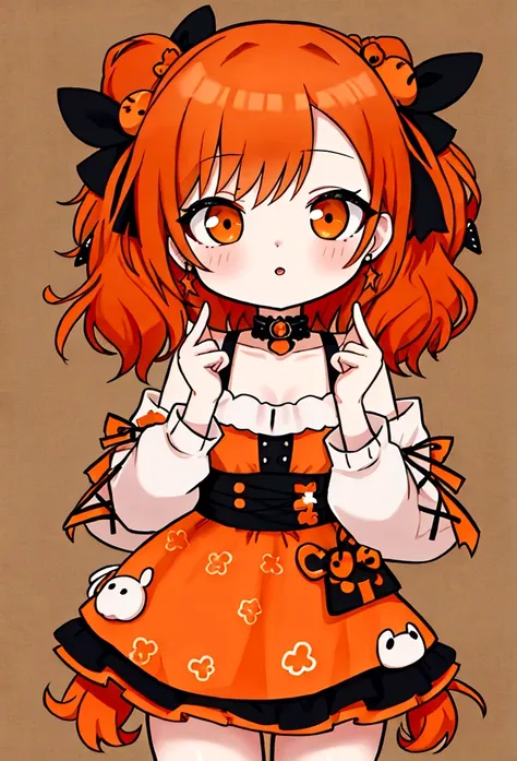 chibi with orange hair