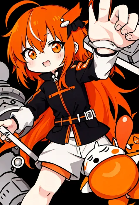 chibi with orange hair