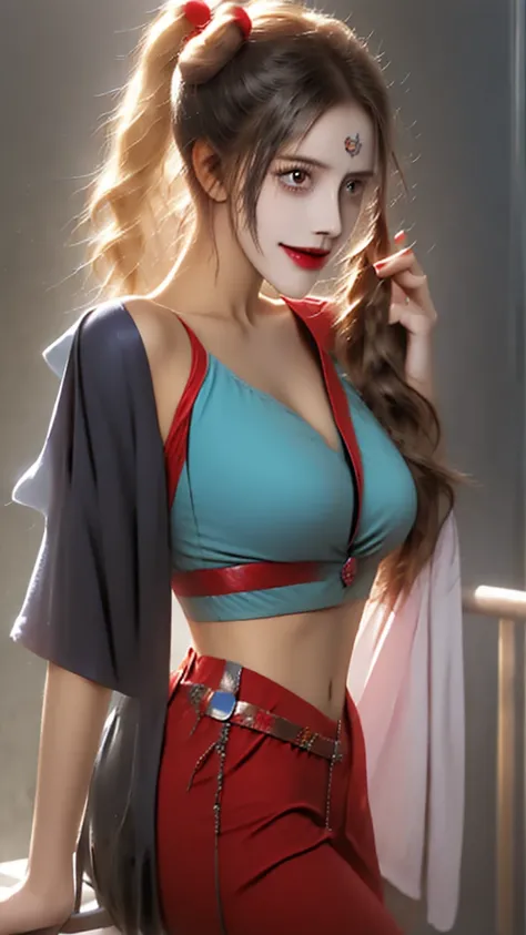 Harley quinn wearing her clothes from the movie Suicide Squad