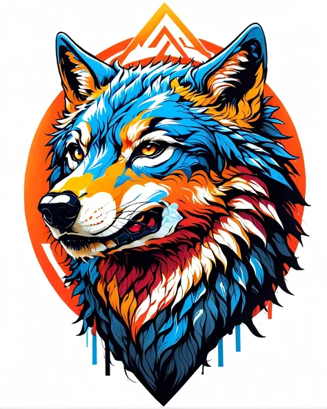 styled by donato giancola, t - shirt_project_wolf head, fuji coloring, high qualiy, ultra hd,