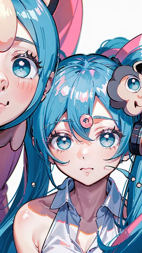 hatsune miku,/(vocaloid/,(((monkey body,girl face)))