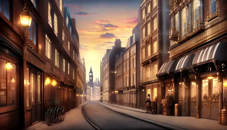 Scenery, anime scenery, London Victorian era, cityscape, victorian, anime, city, England 